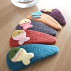 Fish Appliqué Knit Hair Pin