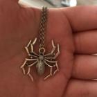 Spider Pendant Alloy Necklace 1 Pc - Silver - One Size
