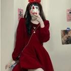 Spaghetti Strap A-line Dress / Cape