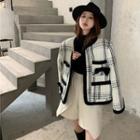 Houndstooth Tweed Jacket / Wrap Skort