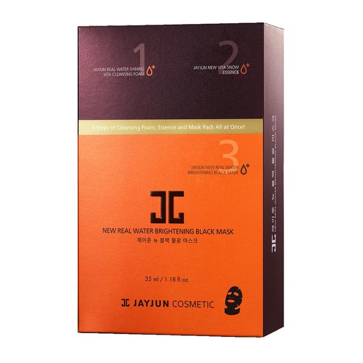 Jayjun - New Real Water Brightening Black Mask 10 Pcs