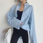 Slashed Dip-back Long Shirt