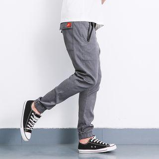 Gather-cuff Slim-fit Jeans