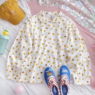 Sun Print Shirt As Shown In Figure - One Size