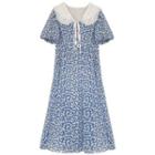 Puff-sleeve Floral Midi Sundress
