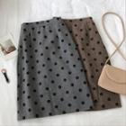 Polka Dot High-waist Acrylic Skirt