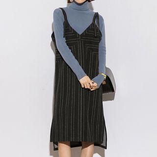 Pinstripe Strap Dress