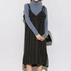 Pinstripe Strap Dress