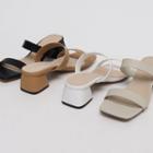 Block-heel Banded Sandals