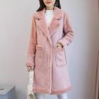 Fleece-lined Snap-button Coat