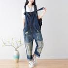 Ripped Jumper Jeans Dark Blue - One Size