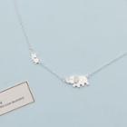 Elephant Rhinestone Pendant Sterling Silver Necklace Silver - One Size