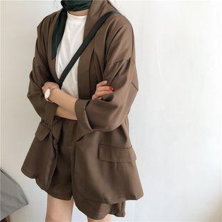 Set: Blazer + Wide-leg Shorts