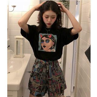 Printed Short-sleeve T-shirt / Shorts