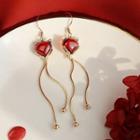 Fox Dangle Earring 1 Pair - Red - One Size