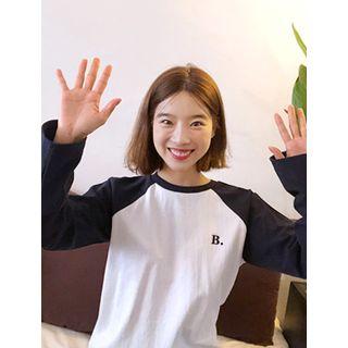 Raglan-shoulder Cotton T-shirt