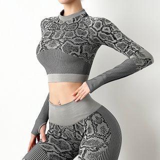 Quick-dry Leopard-print Sports Top