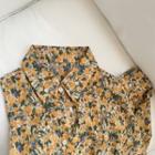 Long Sleeve Floral Print Shirt Yellow - One Size