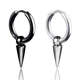 Stainless Steel Cone Dangle Hoop Earring