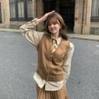 Sweater Vest / Pleated Skirt / Shirt / Neck Tie