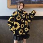 Flower Sweater Flower - Black & Yellow - One Size