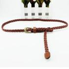 Faux Leather Braided Belt