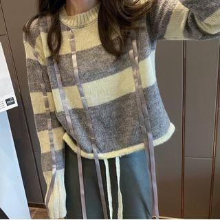 Strappy Striped Sweater