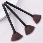 Set Of 3 : Make-up Brush Set Of 3 - 22061801 - Black - One Size
