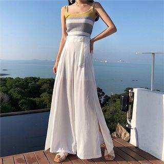 Striped Camisole Top / Wide Leg Pants