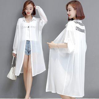 Chiffon Letter Long Light Jacket