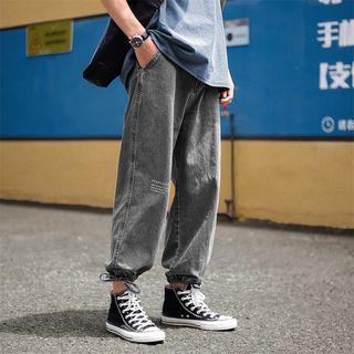 Tie-hem Harem Jeans