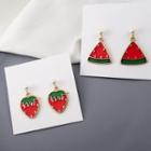 Glaze Fruit Faux Pearl Dangle Earring
