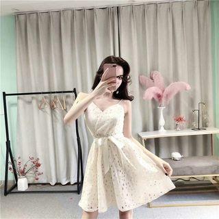 Sleeveless Bow Accent Dress