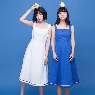 Plain Linen Sleeveless Dress