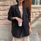Peaked-lapel Loose-fit Blazer