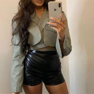 Tie-waist Cropped Blazer
