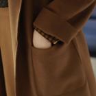 Drop-shoulder Open-front Coat With Sash