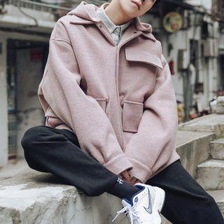 Loose-fit Hooded Button Jacket