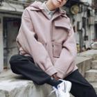 Loose-fit Hooded Button Jacket