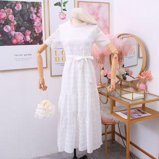 Embroidery Short-sleeved Dress