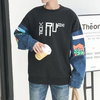 Letter Printed Long-sleeve Sweatshirt