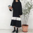 Color Block Midi Pullover Dress