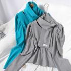 Set: Long-sleeve T-shirt + Applique Scarf