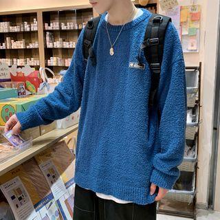 Long-sleeve Label Tag Knit Sweater