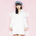 Embroidered Sailor Collar Buttoned Jacket