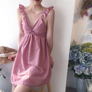 Ruffle-strap A-line Sundress