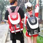 Set: Buckled Backpack + Crossbody Bag + Zip Pouch