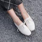 Block Heel Genuine Leather Oxfords