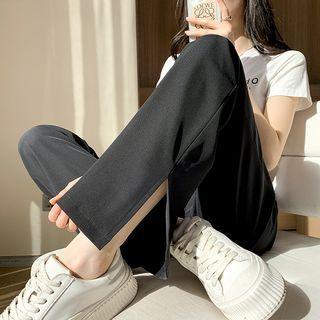 High Waist Slit Dress Pants (various Design)
