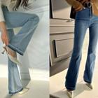 Gradient-hem Bootcut Jeans